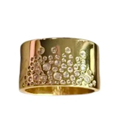 Mazin Jewels Waterfall Ring In Gold
