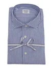 Mazzarelli Slim Fit Striped Shirt In Blue