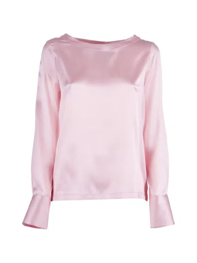 Mazzarelli Angie B Boat-neck Blouse In Pink
