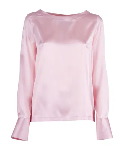 Mazzarelli Angie B Boat-neck Blouse In Pink