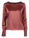 Mazzarelli Button-sleeve Mask Shirt In Red