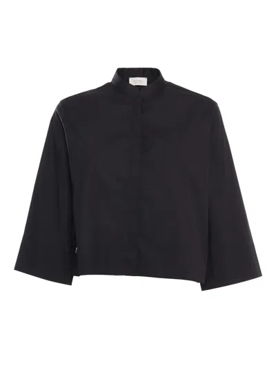 Mazzarelli Black Cropped Shirt