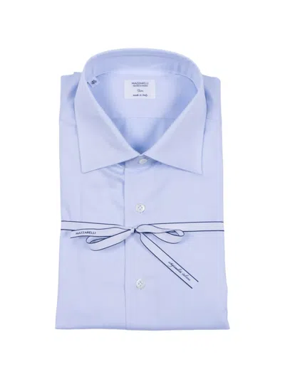 Mazzarelli Blue Slim-fit Shirt
