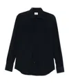 Mazzarelli Button-down Long-sleeved Shirt In Blue