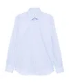 Mazzarelli Button-down Long-sleeved Shirt In Blue
