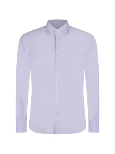 Mazzarelli Buttoned Shirt In Purple