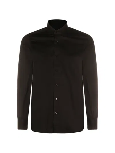 Mazzarelli Buttoned Slim Shirt In Black