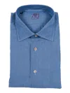 Mazzarelli Camicia In Cotone Denim Slim Fit In Multi