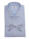 Mazzarelli Camicie Camicia 穿 Celeste Bianco 修身版型 In Blue