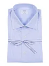 Mazzarelli Camicie Camicia 穿 Celeste Bianco 修身版型 In Blue