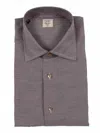 Mazzarelli Camicie Camicia 牛津 Marrone 修身版型 In Red