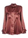 Mazzarelli Camicie Camicia In Seta Mod. Michela In Red