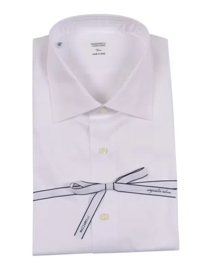 Mazzarelli Camicie Slim-fit White Cotton Shirt