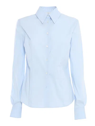 Mazzarelli Clio Cotton Shirt In Light Blue