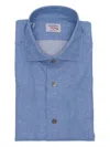 Mazzarelli Light Blue Stretch Shirt In Blue