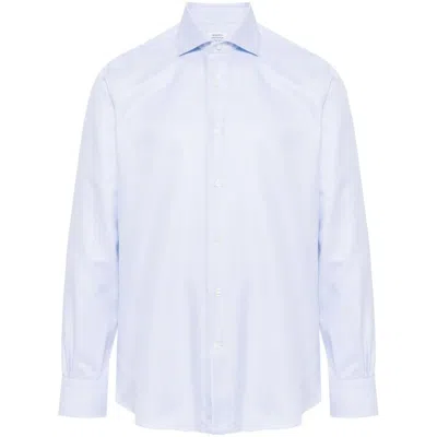 Mazzarelli Cotton Shirts In Blue