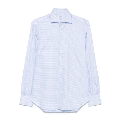 Mazzarelli Cotton Shirts In Blue