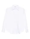 Mazzarelli Gea Button-down Long-sleeve Shirt In White