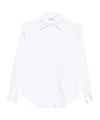 Mazzarelli Gea Button-down Long-sleeve Shirt In White