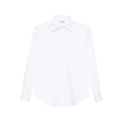 Mazzarelli Gea Button-down Long-sleeve Shirt In White