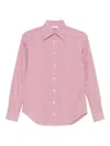 Mazzarelli Gea Striped Button-down Shirt In Pink