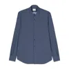 Mazzarelli Geometric-print Shirt In Blue