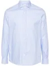 Mazzarelli Gingham-pattern Cotton Shirt In Blue