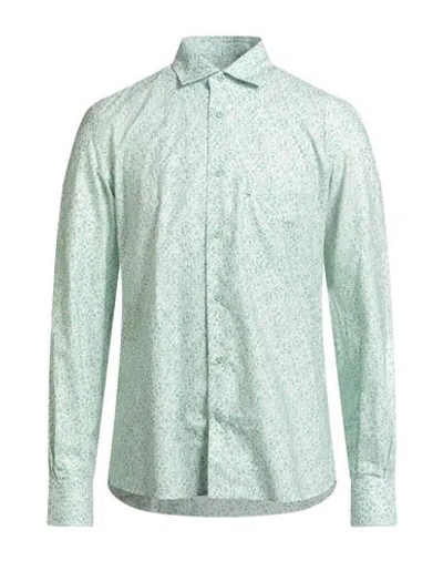 Mazzarelli Green Stone Man Shirt Green Size 15 ¾ Cotton