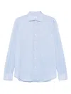 Mazzarelli Cotton Shirt In Blue