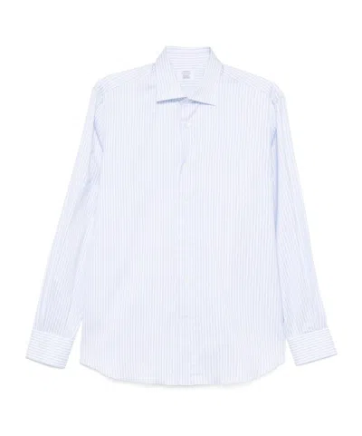Mazzarelli Lapel Long Sleeve Shirt In White