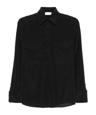 Mazzarelli Lapel Long Sleeve Shirt In Black