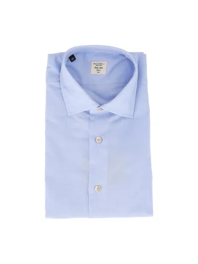 Mazzarelli Light Blue Oxford Cotton Shirt Slim Fit