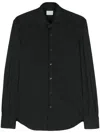 Mazzarelli Button-down Long-sleeved Shirt In Black