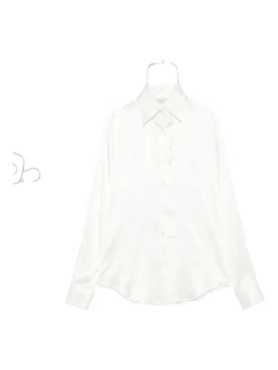Mazzarelli Long-sleeve Silk-blend Shirt In White
