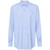 Mazzarelli Freetime Stretch-jersey Shirt In Blue
