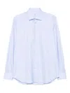 Mazzarelli Cotton Shirts In Blue