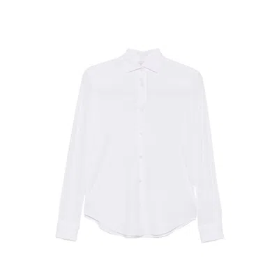 Mazzarelli Long-sleeve Button-down Shirt In White