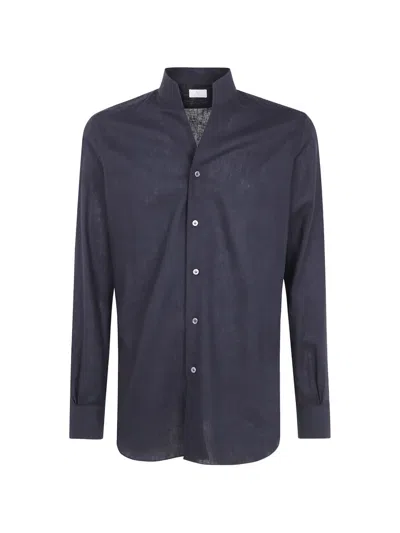 Mazzarelli Long-sleeve Shirt In Blue