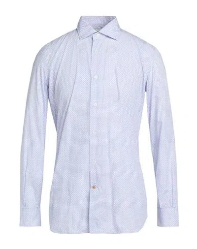 Mazzarelli Man Shirt Blue Size 15 ½ Cotton