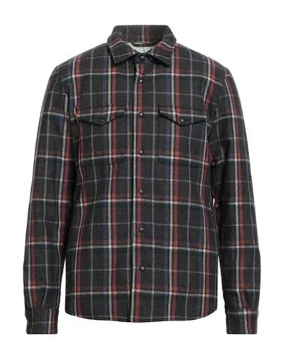 Mazzarelli Man Shirt Dark Brown Size L Virgin Wool