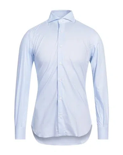 Mazzarelli Man Shirt Light Blue Size 15 ½ Cotton