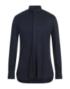 Mazzarelli Man Shirt Midnight Blue Size 17 ½ Lyocell, Cashmere