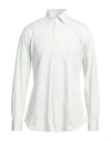 Mazzarelli Man Shirt Sage Green Size 17 Cotton In Sage Green