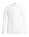 Mazzarelli Man Shirt White Size 15 ¾ Linen