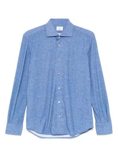 MAZZARELLI MÉLANGE-EFFECT SHIRT