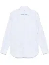 Mazzarelli White Shirts In Blue