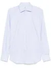 Mazzarelli Lapel Long Sleeve Shirt In Blue