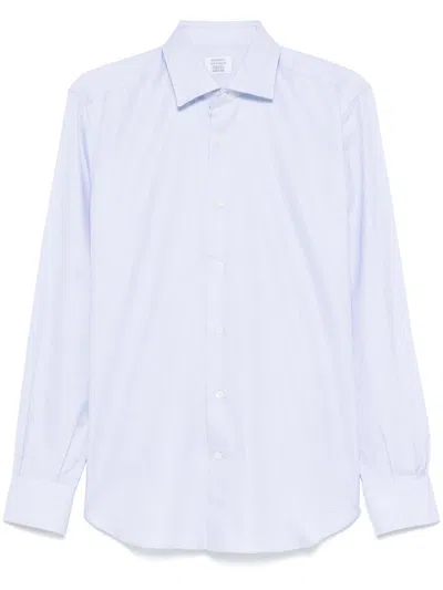 Mazzarelli Lapel Long Sleeve Shirt In White