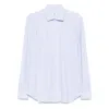Mazzarelli Lapel Long Sleeve Shirt In Blue