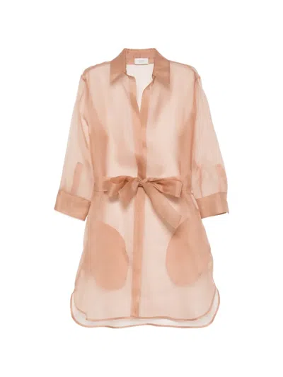 Mazzarelli Organza Sheer Shirt